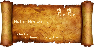 Noti Norbert névjegykártya