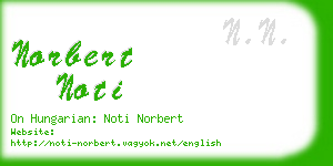 norbert noti business card